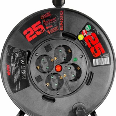ELP42202 | ELP42202 | ΜΠΑΛΑΝΤΕΖΑ ΚΑΡΟΥΛΙ ΠΛΑΣΤΙΚΟ 4Θ x16A +ΚΑΛ.20mt IP20 ΜΑΥΡΟ