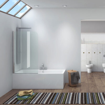 Πάνελ μπανιέρας σταθερό με διάφανο κρύσταλλο IRO Cromo KARAG