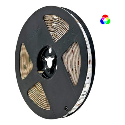 LSKIT7RGB20 KIT Ταινίας LED 7W 12V RGB IP20 5m + Αντάπτορας με διακόπτη + Χειριστήριο IR 24Key GEYER