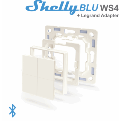 Shelly BLU WS4 + Legrand Adapter | Shelly BLU WS4 + Legrand Adapter - EAN 3800235266892