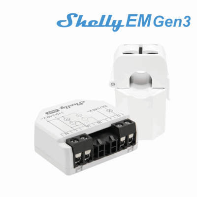 Shelly EM Gen 3 | Shelly EM Gen 3 - EAN 3800235261873 (1 x 50A CT included)