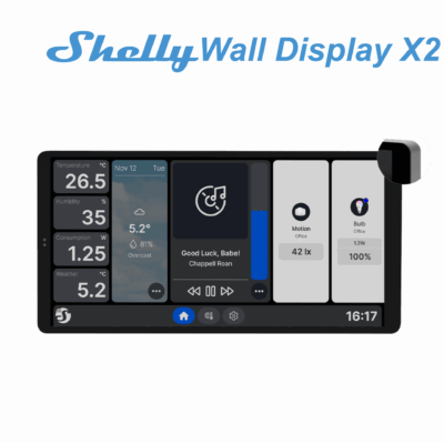 Shelly Wall Display X2 Black+BLU HT(black) | Shelly Wall Display X2 Black+BLU HT(black) - EAN 3800238072315