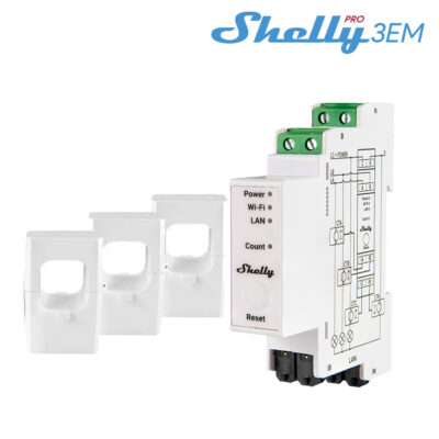 Shelly Pro 3EM 120A | Shelly Pro 3EM 120A (+3clampsx120A) - EAN 3800235268100