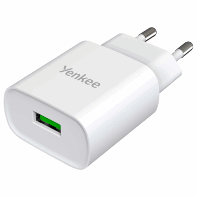 YENKEE YAC SE 223 Φορτιστής USB με τεχνολογία Quick Charge 3.0, Λευκό
