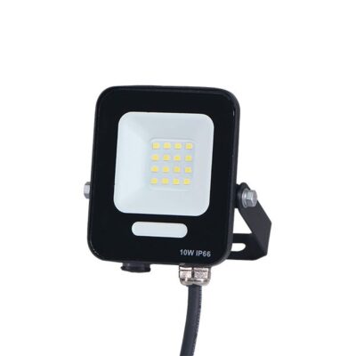 ΠΡΟΒΟΛΕΑΣ LED 10W SMD ΜΑΥΡΟΣ IP66 3000K PLUS 60cm ΚΑΛΩΔΙΟ