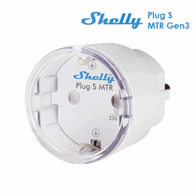 Shelly Plug S MTR Gen3 W | Shelly Plug S MTR Gen3 W (16A 3680W) - EAN 3800235261842
