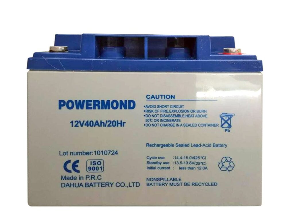 Μπαταρία 12V/ 40.0AΗ POWERMOND Επαναφορτιζόμενη ΜΟΛΥΒΔΟΥ 12