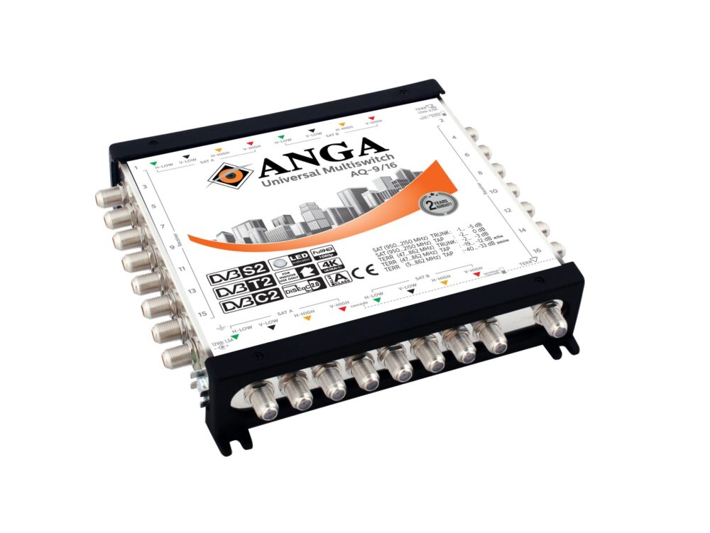 ANGA AQ-9/16 ΠΟΛΥΔΙΑΚΟΠΤΗΣ (2 ΔΟΡΥΦΟΡΟΙ+ ΕΠΙΓΕΙΑ- 16 ΕΞΟΔΟΥΣ) ΕΠΕΚΤΕΙΝΟΜΕΝΟΣΜΕ ΤΡΟΦ/ΚΟ ΜΕ 12V/ 3A