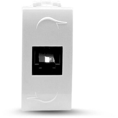 7664.4 Μηχανισμός πρίζας τηλεφώνου RJ11 λευκός GEYER