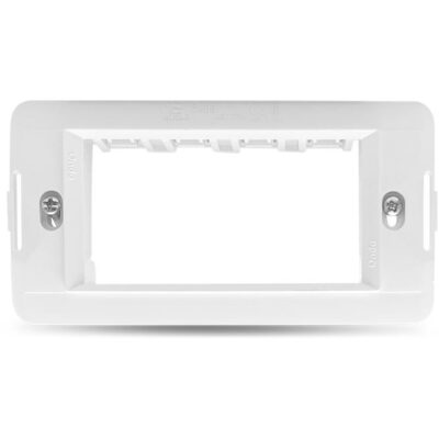 7724.B Πλαστικό στήριγμα 4 module λευκό GEYER