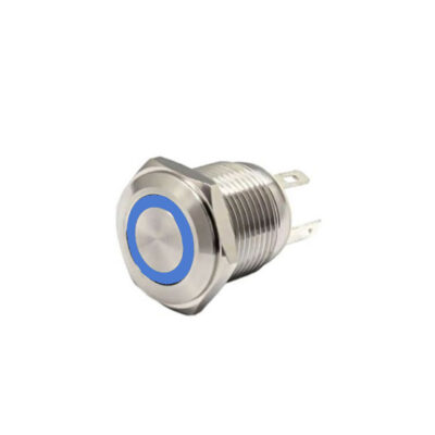 FLM16-FJ-2-E-BLUE    ΜΠΟΥΤΟΝ Φ16mm 12V με ΜΠΛΕ ΦΩΤΙΣΜΟ