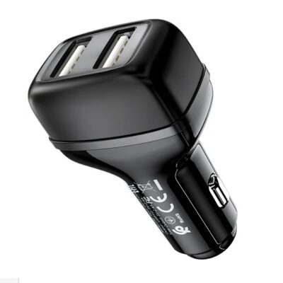 Φορτιστής Αυτοκινήτου Hoco Z36 Leader με 2 Εξόδους USB 5V 2.4A Max Μαύρο