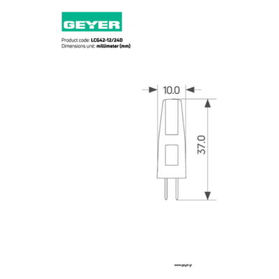 LCG42-12/24D Λάμπα LED G4 2W 4000K 180lm 12-24V dim GEYER