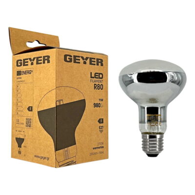 LFK80WE27 Λάμπα LED Filament R80 11W E27 2700K 980lm GEYER