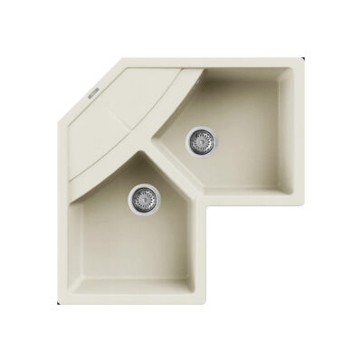 Νεροχύτης κουζίνας UNICO Corner Bianco Antico 62 ELLECI 83x83cm