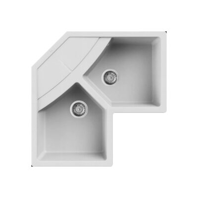 Νεροχύτης κουζίνας UNICO Corner Bianco 68 ELLECI 83x83cm