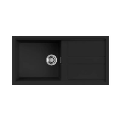 Νεροχύτης κουζίνας BEST 480 Black 86 ELLECI 100x51cm