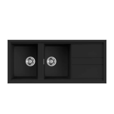 Νεροχύτης κουζίνας BEST 500 Black 86 ELLECI 116x51cm