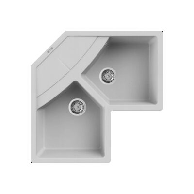 Νεροχύτης κουζίνας UNICO Corner Aluminium 79 ELLECI 83x83cm