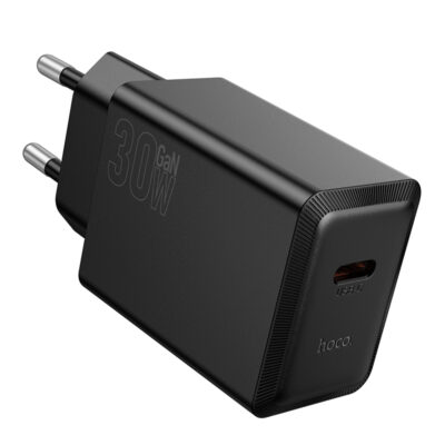 Φορτιστής Ταξιδίου Hoco N70 Nuevo με 1 Εξόδο Φόρτισης USB-C GaN PD30W 5V 3.0A  Μαύρος