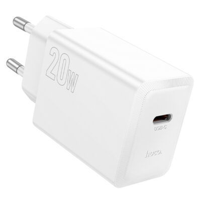 Φορτιστής Ταξιδίου Hoco N68 Nuevo με 1 Εξόδο Φόρτισης USB-C PD20W 5V 3.0A  Λευκός