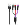 KSC-481/BLACK ΚΑΛΩΔΙΟ USB 3 ΣΕ 1  LIGHTNING/MICRO/TYPE C  1.2m