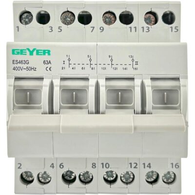 ES463G Μεταγωγικός διακόπτης 4P 63Α GEYER
