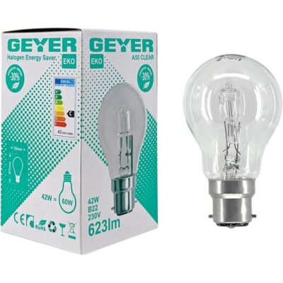 FBCL2242 Λάμπα Αλογόνου Κλασσική 42W B22 2700Κ 623lm GEYER