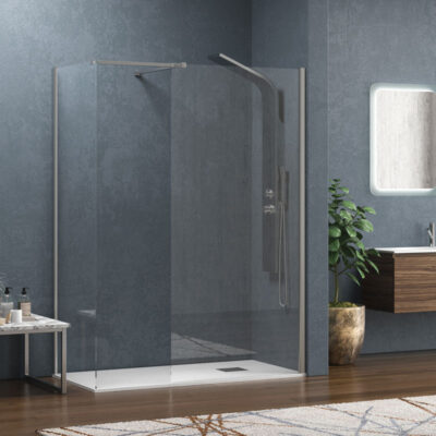 Σταθερά διαχωριστικά ντουζιέρας με διάφανο κρύσταλλο WALKIN 2 Cromo KARAG 70x200cm