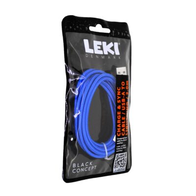 Καλώδιο Σύνδεσης και Φόρτισης Leki Black Concept USB-A σε Lightning Braided Μπλε 2m