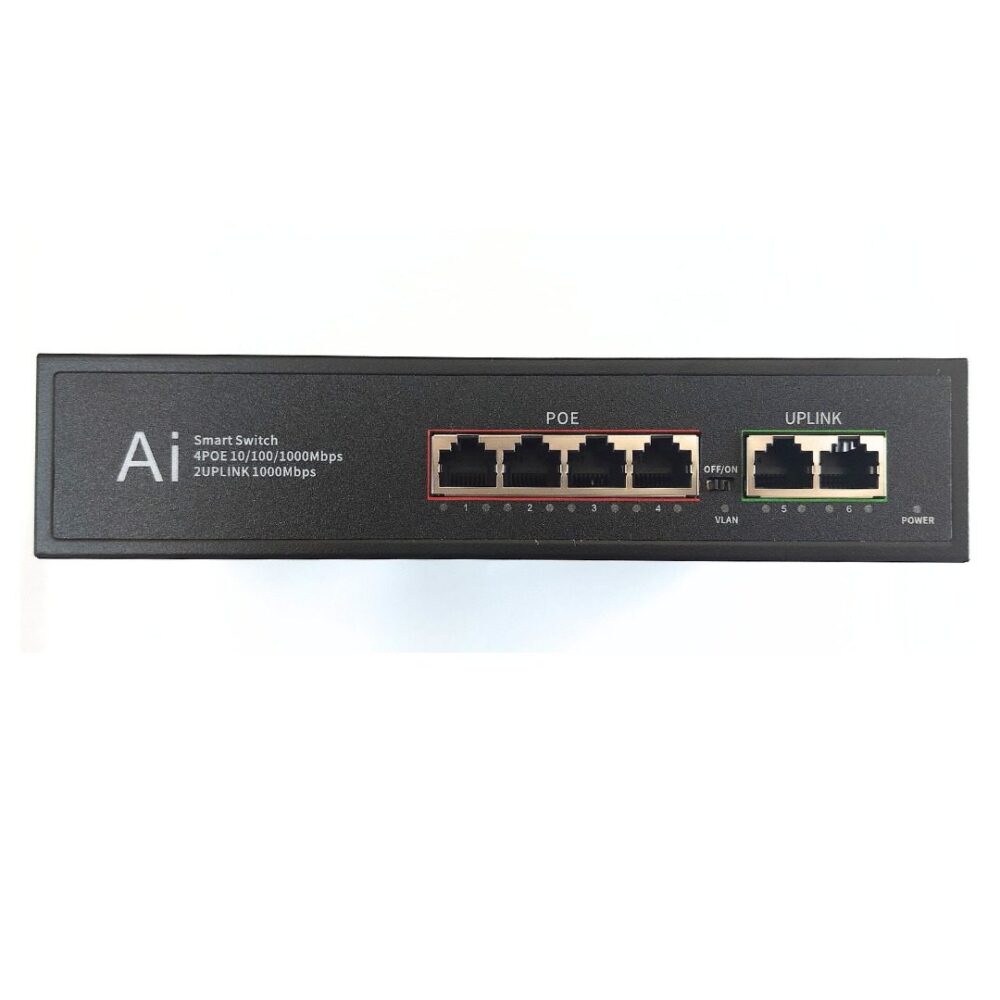 ANGA PS-EG5042B 4 Port 10/100/1000M POE Switch(4+2 Built-in)