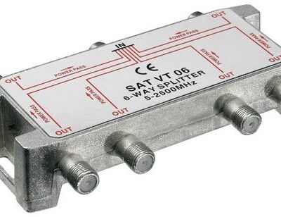 VT06 Splitter 6 Εξόδων 5-2450MHz Με διέλευση τάσης = 271-196