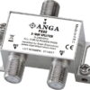 ANGA PS02 Splitter 2 Εξόδων TV/SAT 5-2400MHz Με διέλευση τάσης