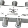 ANGA PS04 Splitter 4 Εξόδων TV/SAT 5-2400MHz Με διέλευση τάσης