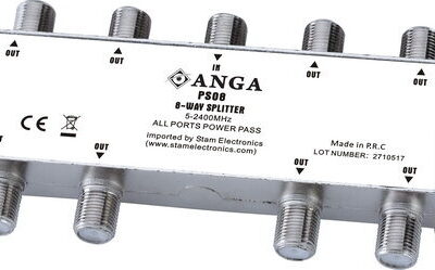 ANGA PS08 Splitter 8 Εξόδων 5-2400MHz Με διέλευση τάσης