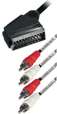 SCART αρσ. σε 4 RCA (2x Audio in + 2x Audio out) 3.0μ