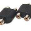ANGA Adapter RCA θηλυκό σε 2x RCA θηλυκά