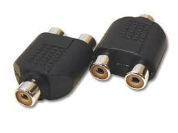 ANGA Adapter RCA θηλυκό σε 2x RCA θηλυκά