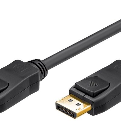 Goobay display Port connector cable 1.2 gold plated 1mtr black
