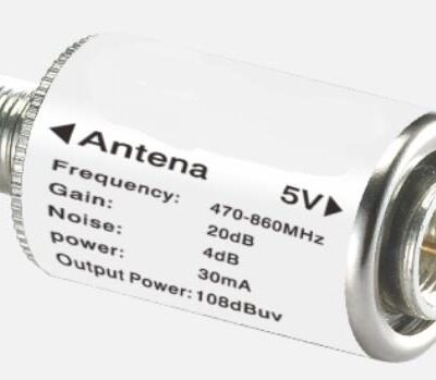 Ενισχυτης γραμμης TV 20dB/ DC5V-108dBμV εξοδος-470-860MHz A12-20-5V