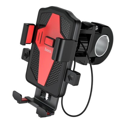 Βάση Στήριξης Τιμονιού Hoco CA73 Flying για Smartphone 4.5"-7" Μαύρη-Κόκκινη