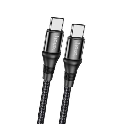 Καλώδιο Hoco X50 Exquisito USB-C σε USB-C 100W 5.0A/20V Braided Μαύρο 1m