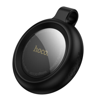 Hoco Tag E100 Anti-Lost Device Μόνο για iOS Συμβατό με Apple Find My Network με Προστατευτική Θήκη με Υποδοχή για Λουράκι Μαύρο