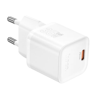 Φορτιστής Ταξιδίου Hoco N66 Ingenious GaN με 1 Εξόδο Φόρτισης USB-C PD35W 5V 3.0A Λευκός