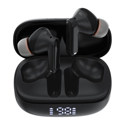 Wireless Earphones Hands Free Acefast W1 TWS v5.4 400mAh 8hr Λειτουργίας ANC 4-Mic ENC Τεχνολογία IPX4 με LED Ένδειξη Μπαταρίας Μαύρα