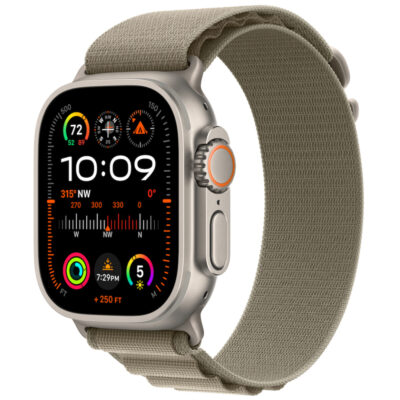 Apple Watch Ultra 2 49mm GPS eSIM NFC IP6X Titanium Case με Olive Alpine Loop MREY3FD/A