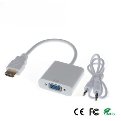 ANGA QA-C101A ΜΕΤΑΤΡΟΠΕΑΣ HDMI (A) αρσενικό 720p/1080p σε VGA θηλυκό με Ήχο (Ιδανικό για να προβάλλεται σήμα εικόνας από συσκευή με HDMI σε monitor)