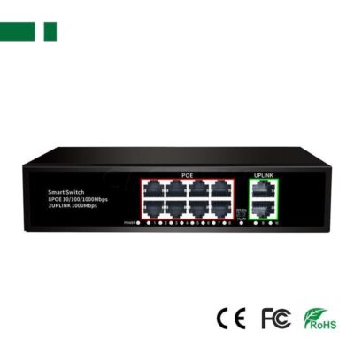 ANGA PS-EG5182B 8 Port 10/100/1000M POE Switch(8+2 Built-in)