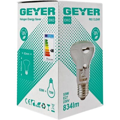 FK2753 Λάμπα Αλογόνου R63 53W E27 2700Κ 834lm GEYER