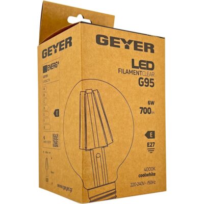 LFGNC276 Λάμπα LED Γλόμπος Filament G95 6W E27 4000K 700lm GEYER